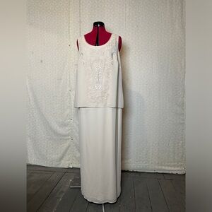 Studio 1 Champagne Maxi Dress Size 18W